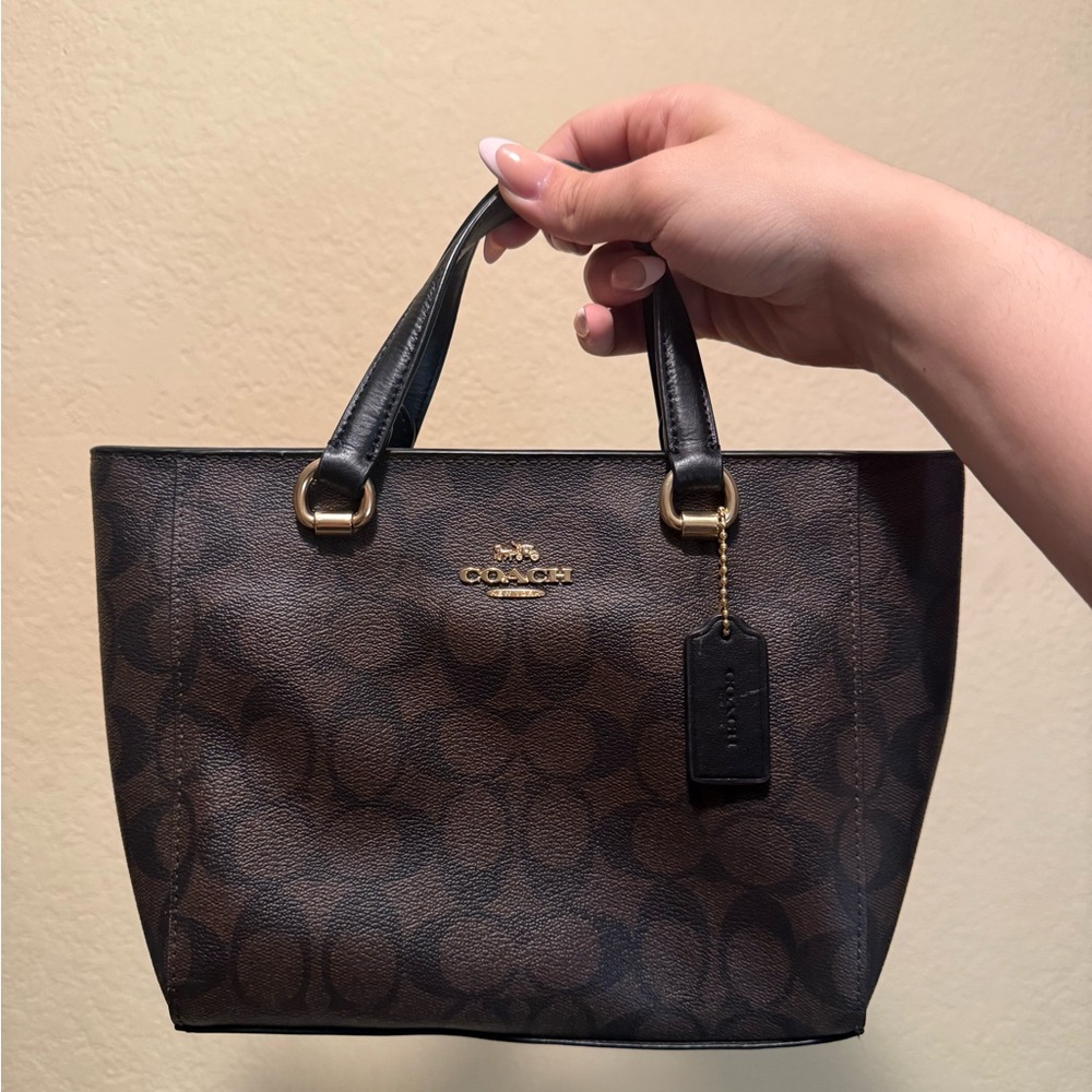 Coach Black and Brown Mini Tote